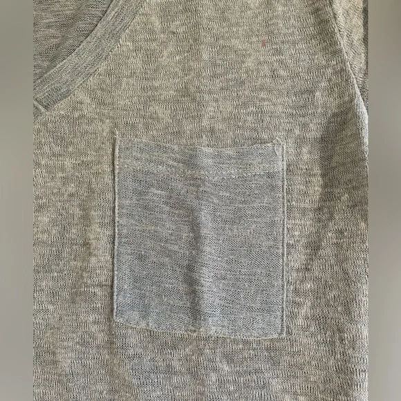 Bobeau short sleeve vneck light sweater top size Large- weathered powder blue - Picture 3 of 5